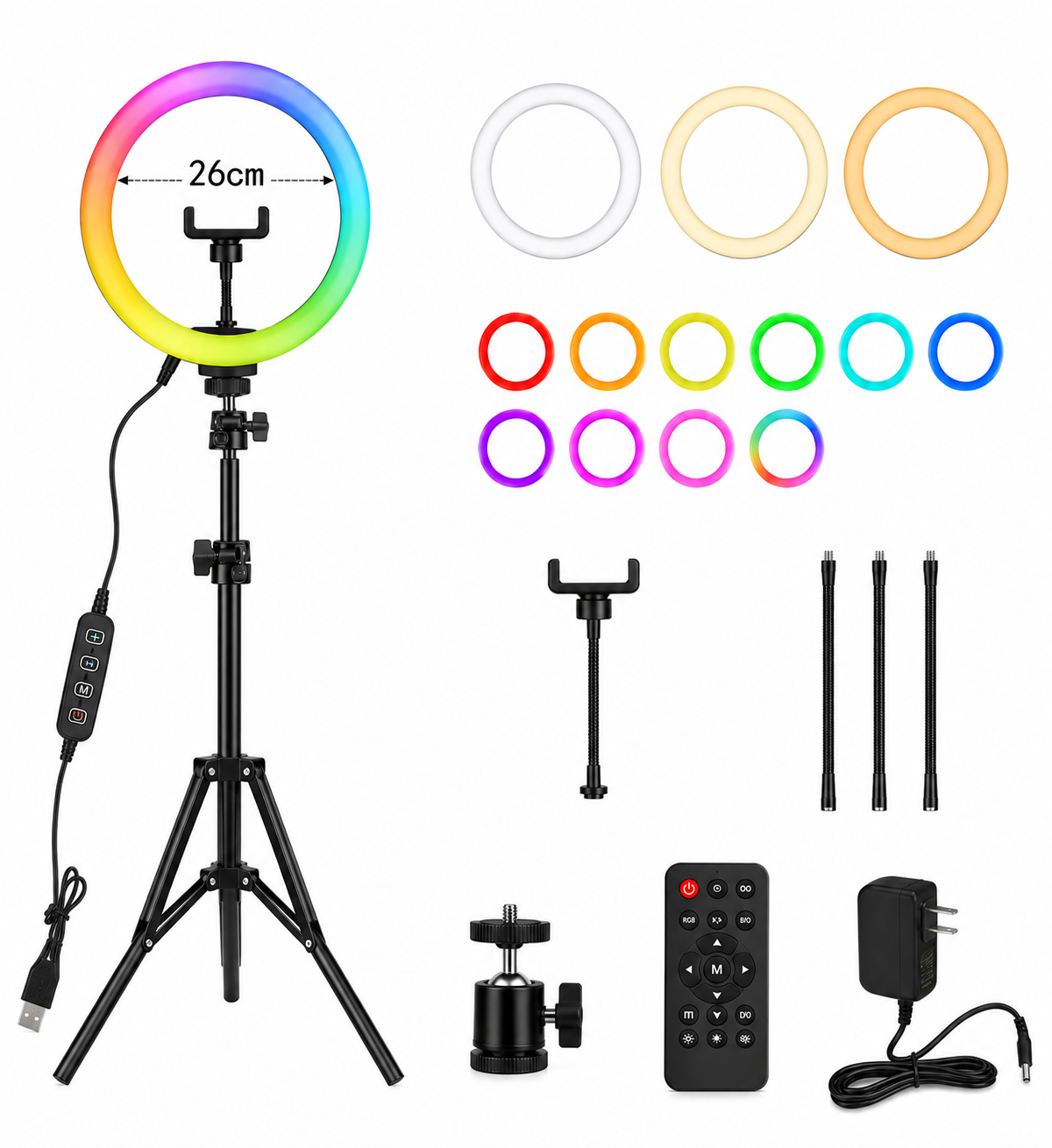 Aro de Luz LED 26 cm RGB