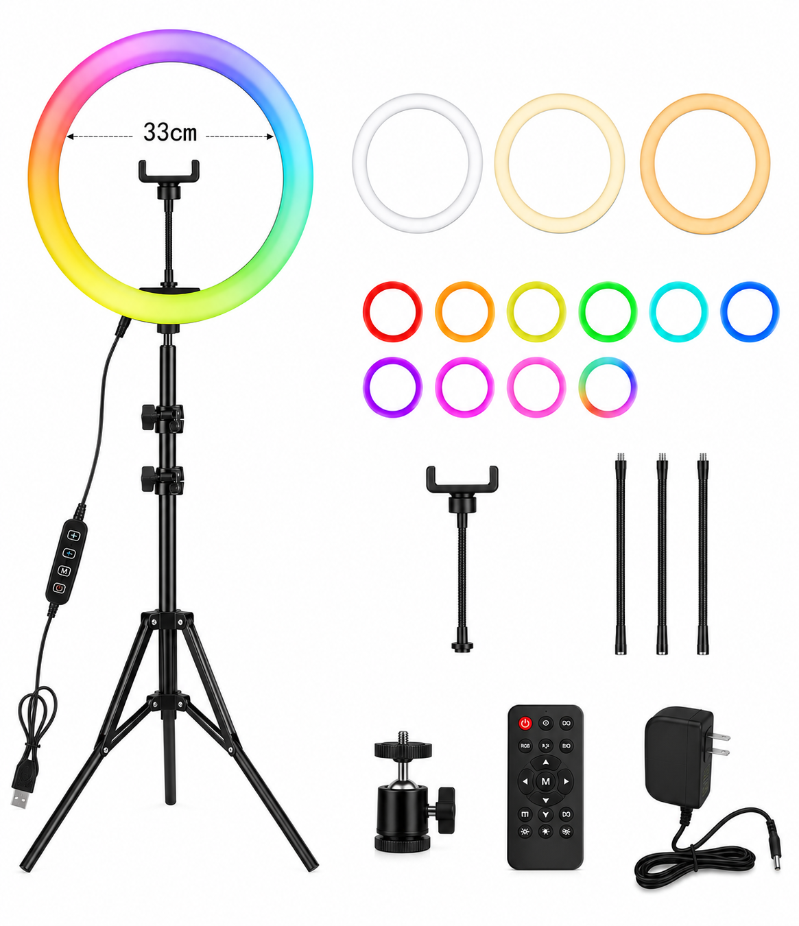Aro de Luz LED 33 cm RGB